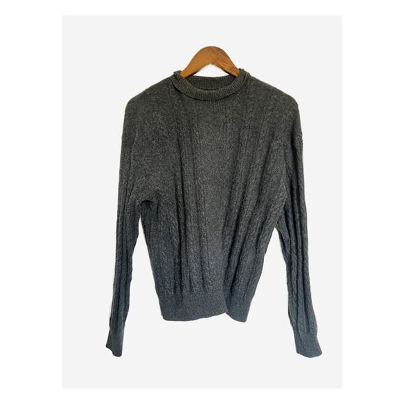 Naadam Cashmere Sweater Cable Knit Rollneck Gray Large - Picture 4 of 7